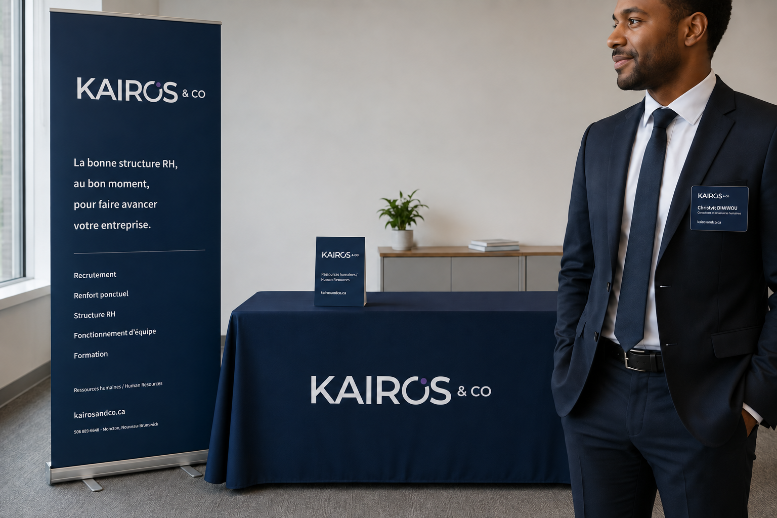 Signalétique et badges Kairos & Co